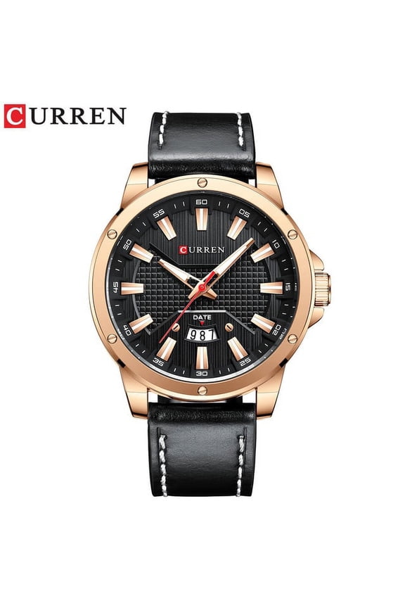 Curren Casual New Watches For Men With Leather Big Dial With Date Fashion Wristwatch Relógio Masculino - Quartz Wristwatches