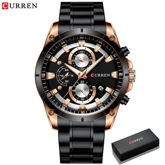 Curren Creative Design Watches Men Luxury Casual Quartz Wristwatch With Stainless Steel Chronograph Sport Watch Male Clock - Quartz Wristwatches