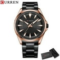thumbnail image 1 of Curren Fashion Brand Stainless Steel Quartz Wristwatches Casual Classic Watches Mens Gold Clock Luminous Hands - Quartz Wristwatches, 1 of 6