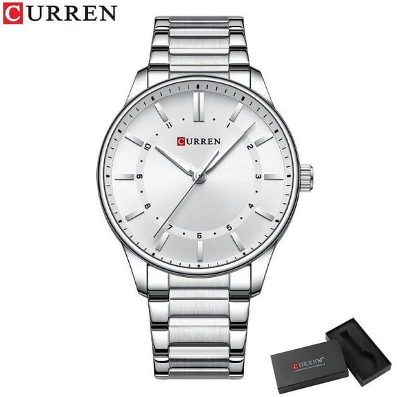 Curren Fashion Business Wristwaches For Men Casual Stainless Steel Quartz Luminous Hands Watches Male Clock - Quartz Wristwatches