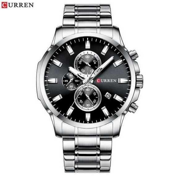 Curren Fashion Watches Men Coffee Clock Men Quartz Wristwatch Stainless Steel Band Chronograph Watch Male Relogio Masculino - Quartz Wristwatches