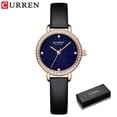 thumbnail image 1 of Curren Luxury Branded Rhinestone Quartz Wristwatches Womens Charming Wrist With Thin Watch Leahter Clock Female - Quartz Wristwatches, 1 of 6