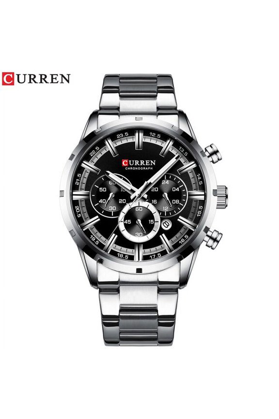 Curren Luxury New Mens Stainless Steel Band Wristwatches For Men Casual Fashion Quartz Clock Mens Chronograph Watch With Date - Quartz Wristwatches