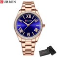 thumbnail image 1 of Curren Luxury Quartz Women's Bracelet Watch Silver Charming Rhinestone Dial With Stainless Steel Band Luminous Hands - Quartz Wristwatches, 1 of 6