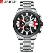 Curren Male Casual Quartz Chronograph Watches Fashion Luminous Clock Stainless Steel Band Wristwatches For Men - Quartz Wristwatches