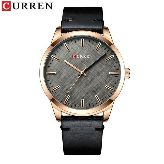 Curren Man Watches Fashion Business Quartz Wristwatch With Leather Classic Casual Male Clock Black Simple Watch - Quartz Wristwatches