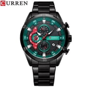 Curren New Chronograph Men Watches For Sport Casual Stainless Steel Luminous Wristwatches For Male Creative Design Quartz Clock - Quartz Wristwatches