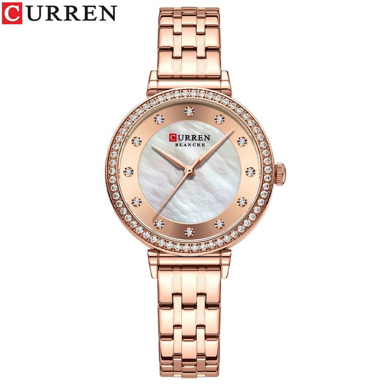 CURREN Elegant Thin Quartz Charming Wristwatches for Women 