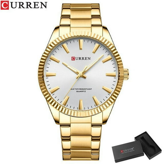 Curren New Men's Watches Top Brand Quartz Stainless Steel Wristwatches Simple Style Luminous Hands Clock Male - Quartz Wristwatches