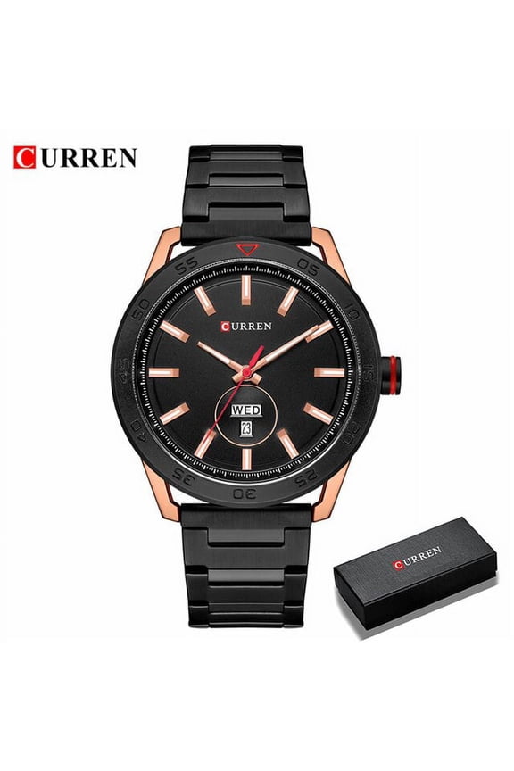 Curren Top Brand Luxury Watches Mens Casual Quartz Watch Male Clock Fashion Stainless Steel Band Waterproof Wristwatch With Week - Quartz Wristwatches