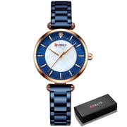 Curren Watches For Women New Fashion Quartz Watch With Stainless Steel Bracelet Thin Clock Female Montre Femme - Quartz Wristwatches
