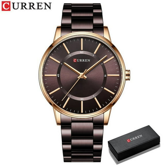Curren Watches With Stainless Steel Fashion Thin Quartz Wristwatches Classic Quartz Men's Clock - Quartz Wristwatches