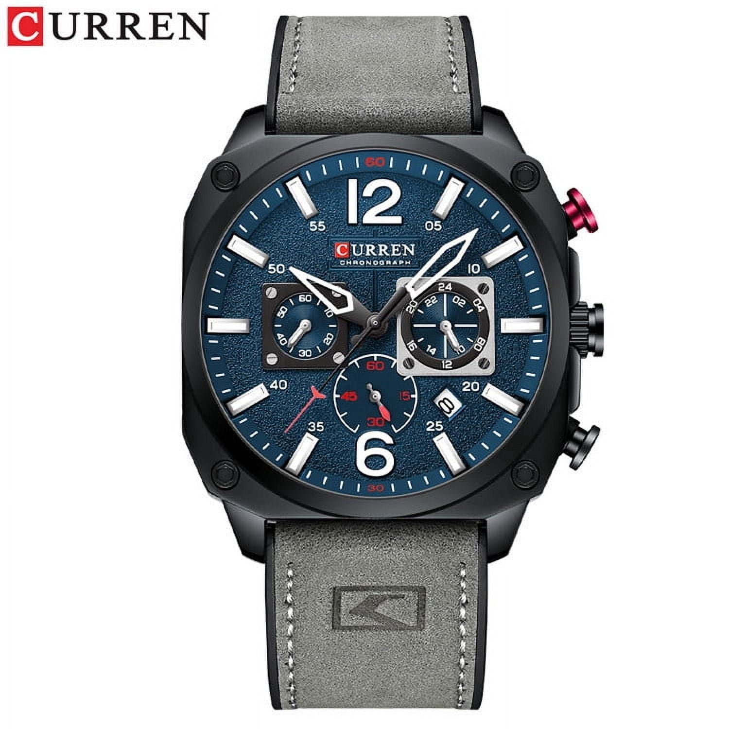 Curren Top Luxury Brand Men's Fashion Leather Strap Quartz Wrist ...