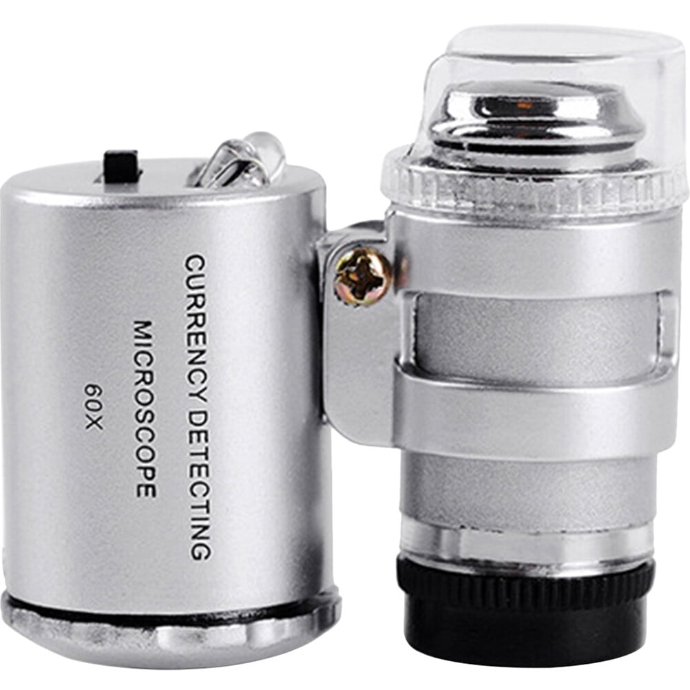 Currency Detecting Microscope 60x Mini Pocket LED Light Microscope