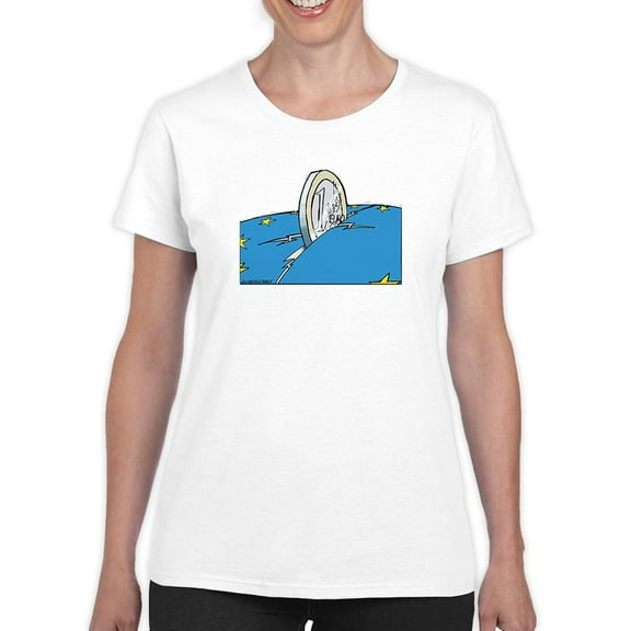 Currency Split T-Shirt Women -Wilfred Hildonen Designs, Female Small
