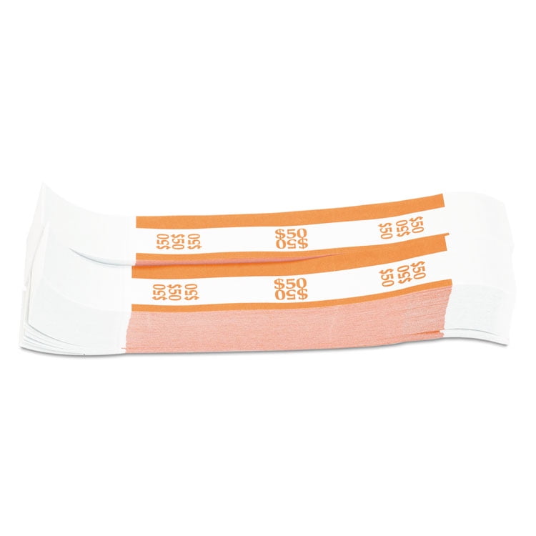 Currency Straps, Orange, $50 in Dollar Bills, 1000 Bands/Pack Currency Straps, Orange, $50 in Dollar Bills, 1000 Bands/Pack