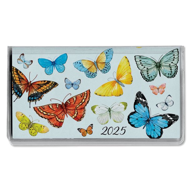 Current 2025 Take Flight Butterflies Handy Planner Calendar & Memo Pad