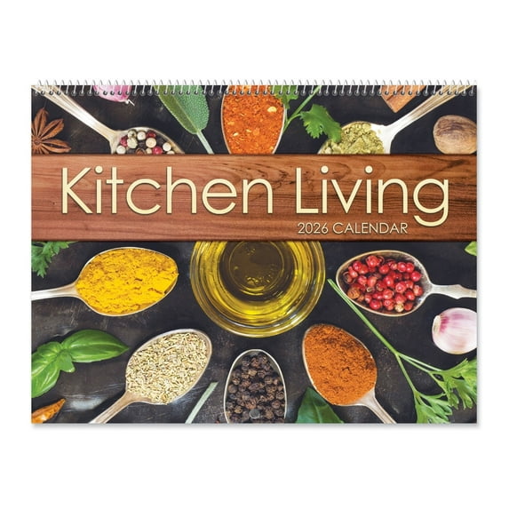 Current 2026 Kitchen Living 12 x 9-inch Wall Calendar, Large Bookstore-Quality, Spiral-Bound