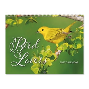 Current 2027 Bird Lovers Wall Calendar, 12-Inch x 9-Inch Size Closed, 18-Inch Size Open, Large Bookstore-Quality, Spiral-Bound Hanging Monthly Wall Calendars for Kitchen & Office