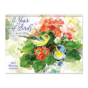 Current 2027 Birds Big Grid Wall Calendar, 12-Inch x 9-Inch Size Closed, 18-Inch Size Open, Large Bookstore-Quality, Spiral-Bound Hanging Monthly Calendars for Kitchen & Office, by Current