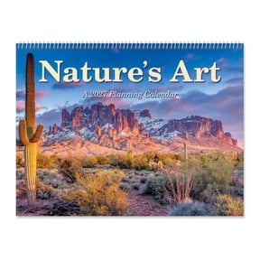 Current 2027 Nature's Art Big Grid Wall Calendar, 12-Inch x 9-Inch Size Closed, 18-Inch Size Open, Large Bookstore-Quality, Spiral-Bound Hanging Monthly Calendars for Kitchen & Office, by Current
