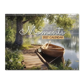 Current 2027 Quiet Moments Wall Calendar,  12-Inch x 9-Inch Size Closed, 18-Inch Size Open, Large Bookstore-Quality, Spiral-Bound Hanging Monthly Wall Calendars for Kitchen & Office