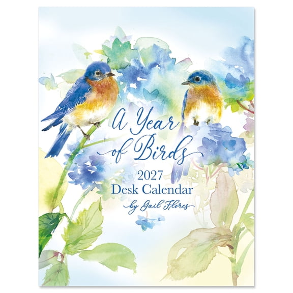Current 2027 A Year of Birds Desk Planner & Calendar, 8.5-Inch x 11-Inch Size Closed, 11-Inch x 17-Inch Size Open, Large Bookstore-Quality Monthly Calendars for Kitchen & Office
