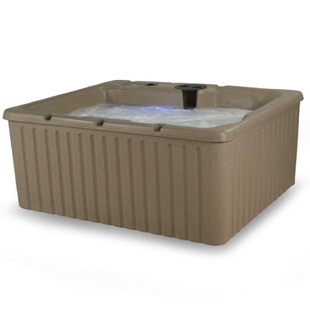 Aqualife by Strong Spas Current 4 Person Plug & Play Hot Tub, 14 Jets, Cobblestone