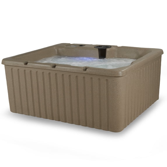 Aqualife by Strong Spas Current 4 Person Plug & Play Hot Tub, 14 Jets, Cobblestone