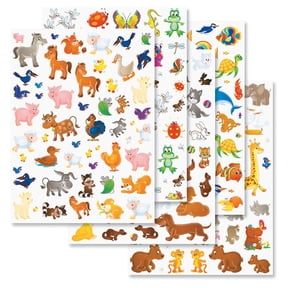 Current Animal Stickers Value Pack - 5 sheets, Kids Birthday Party Gift, Classroom Activity