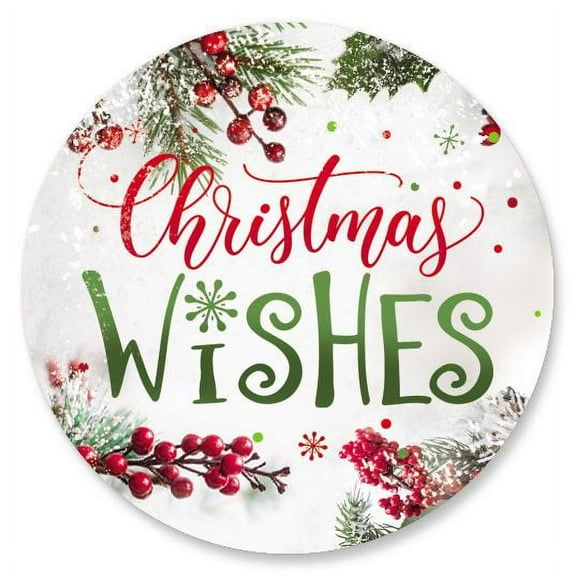 Current Berries & Pine Seals - Set of 72 Holiday Envelope Stickers, 1.5 inches diameter, For Cards, Presents, and Crafts, Christmas Stationary