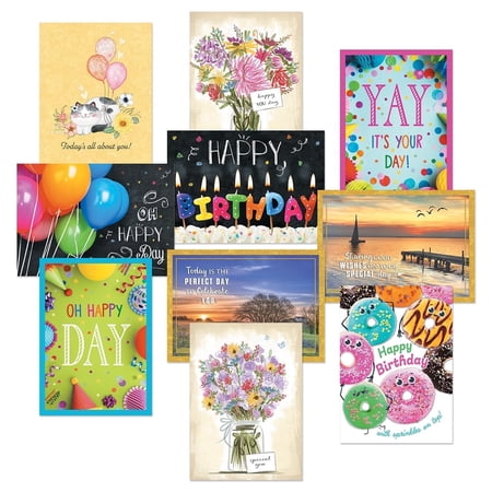Current Birthday Favorites Greeting Cards - Set of 20, Large 5" x 7"