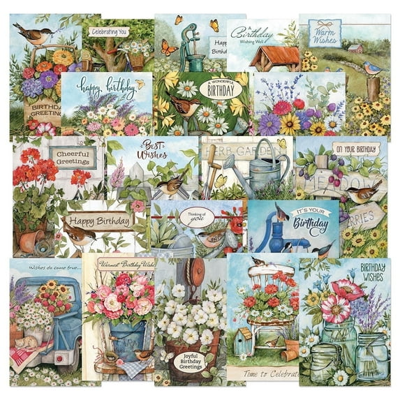Current Birthday Wishes Greeting Card Value Pack - 20 Count, 5 x 7 Inch