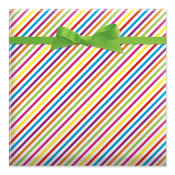 Current Bright Stripes Jumbo Rolled Gift Wrap