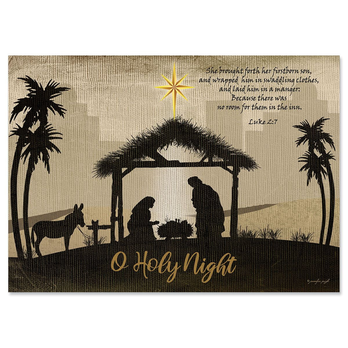 Luke 2:7 Reindeer Boxed Note Cards