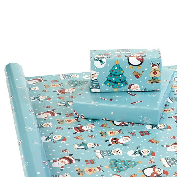 Current Christmas Critters Double-Sided Jumbo Rolled Gift Wrap Paper - 23" x 32', 61 Square feet