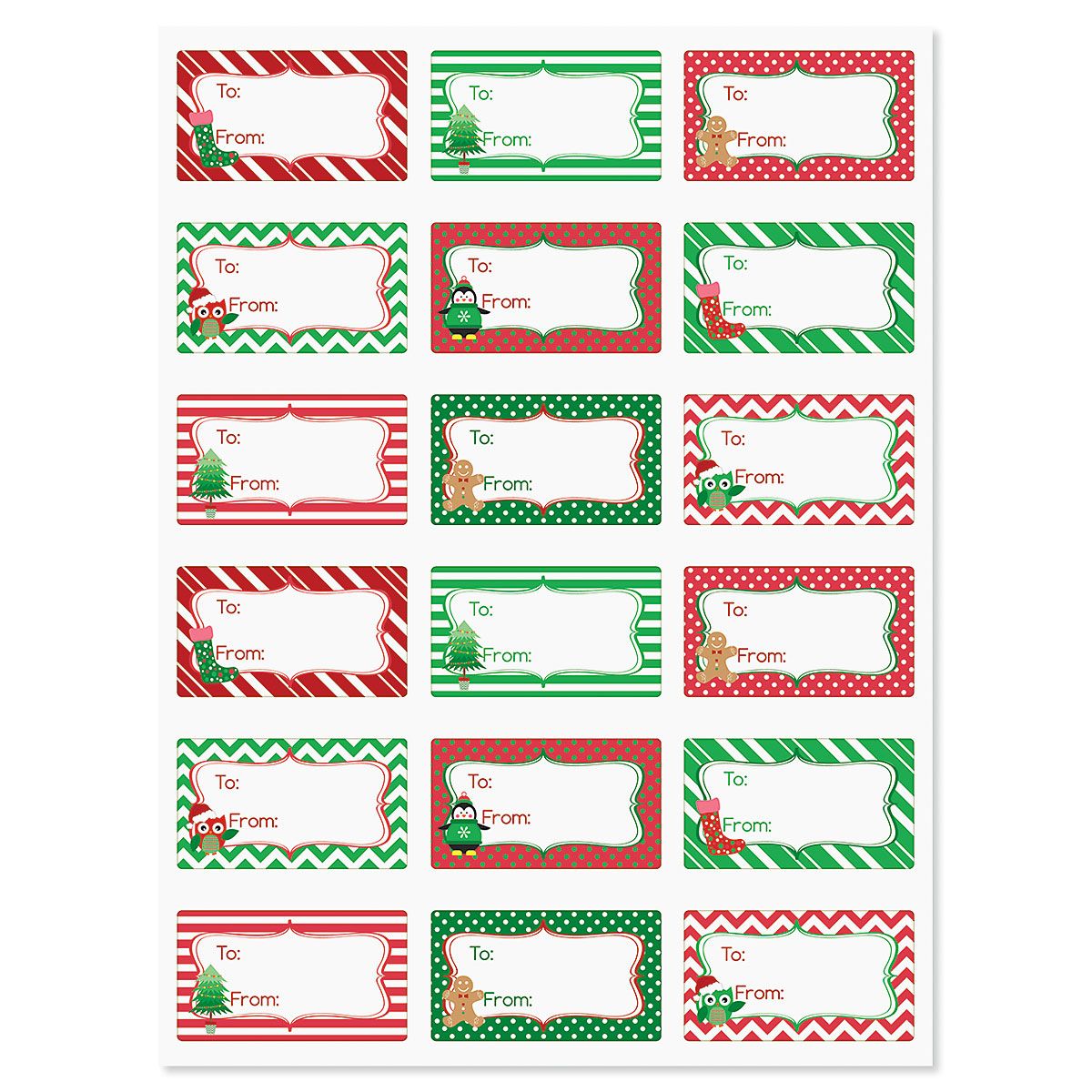 Homemade Charlie Brown Christmas Gift Tags - Mix Of 30 To/From Stickers - Made In USA