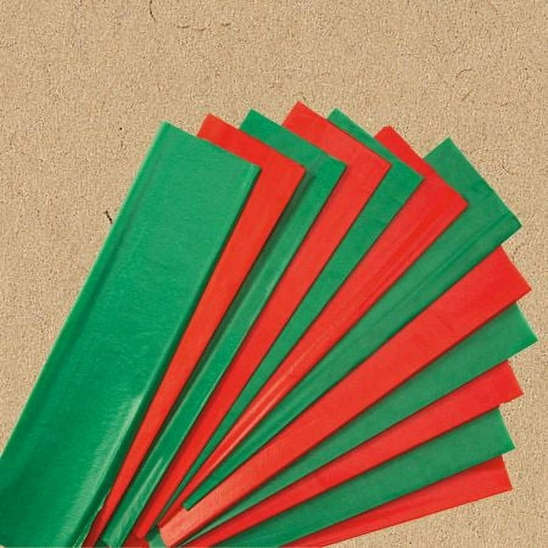 Red And Lime Green Tissue Paper, 8 Sheets