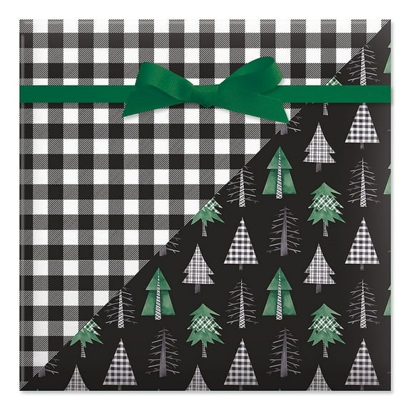 Current Christmas Tree Farm Double-Sided Jumbo Rolled Gift Wrap, Premium Semi-Gloss 23-Inch x 32-Foot Wrapping Paper Roll, 61 Square Feet Total,