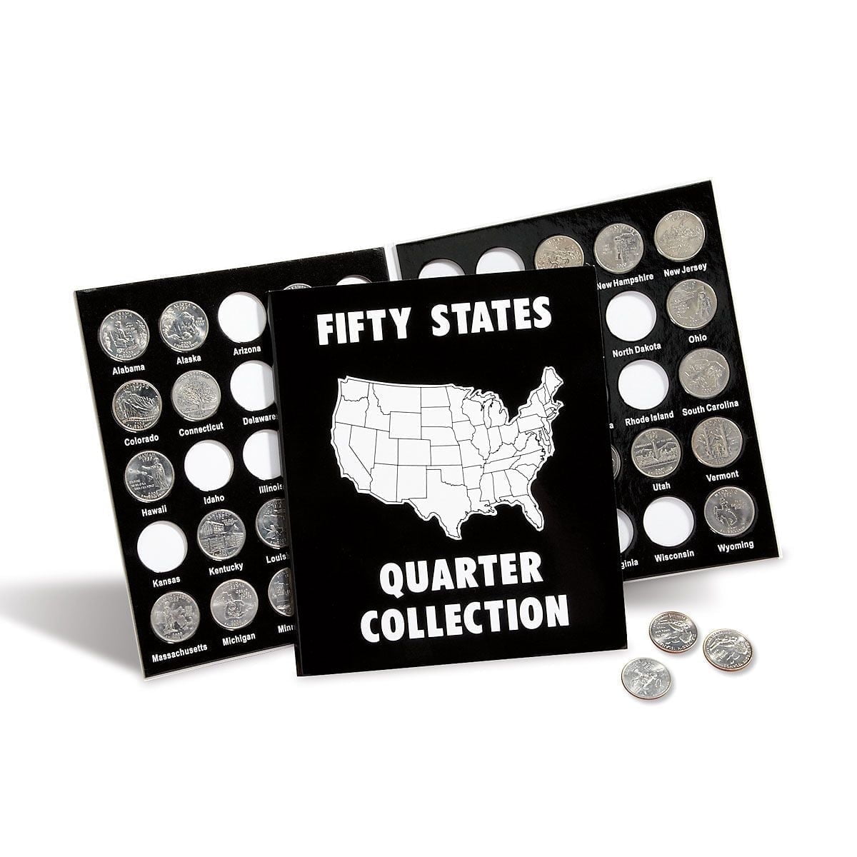 Current, 50 State Quarters Album, Hardcover Coin Collection Holder