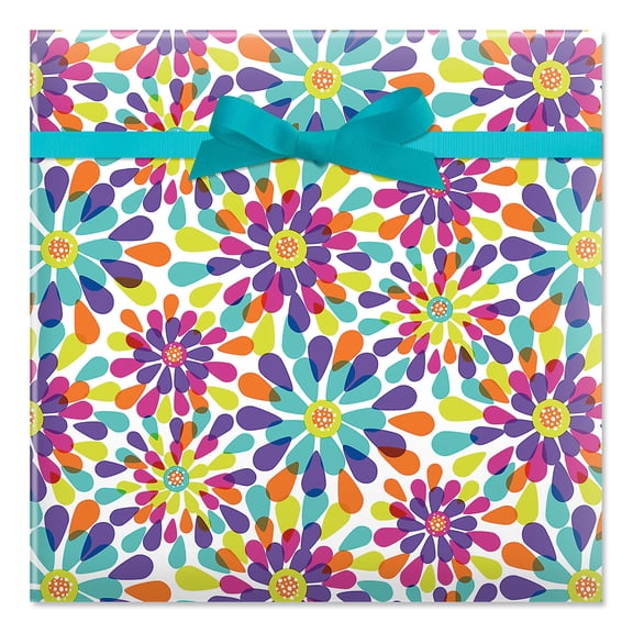 Current Color Splash Birthday Jumbo Roll Heavyweight Gift Wrap Paper, 61 sq ft., Happy Birthday Celebration Party Wrapping Paper