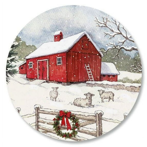 Current Country Barn Seals - Christmas Envelope Sticker Seals, Set of 72