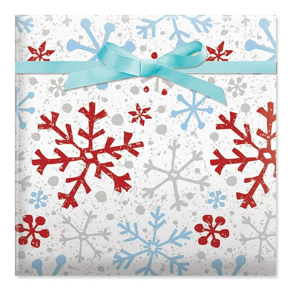 Current Crackle Snowflake Christmas Rolled Wrapping Paper 1 Giant