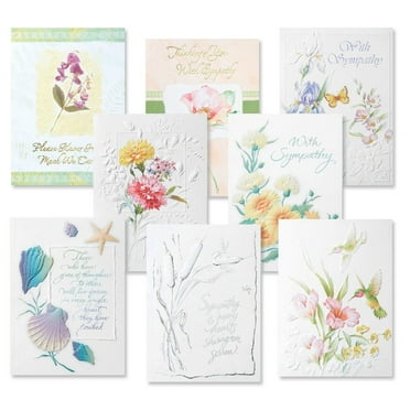 Current Deluxe Foil Sympathy Greeting Cards, with Envelopes (16 Count), by Current