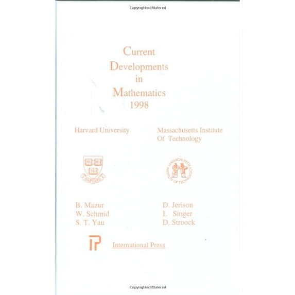 Current Developments in Mathematics 1998 Isadore Singer (Paperback)