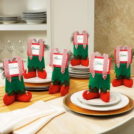 Elf Pants Christmas Treat Bags Set of 6 Holiday Goodie Gift Bags for Small Gifts and Candy Walmart
