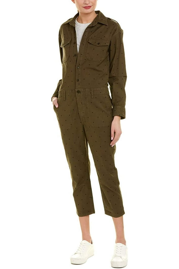 Women's The Crew Jumpsuit, Polka Dot Green 3 (10-12 US)