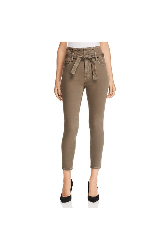 Womens Denim High Rise Skinny Crop Jeans