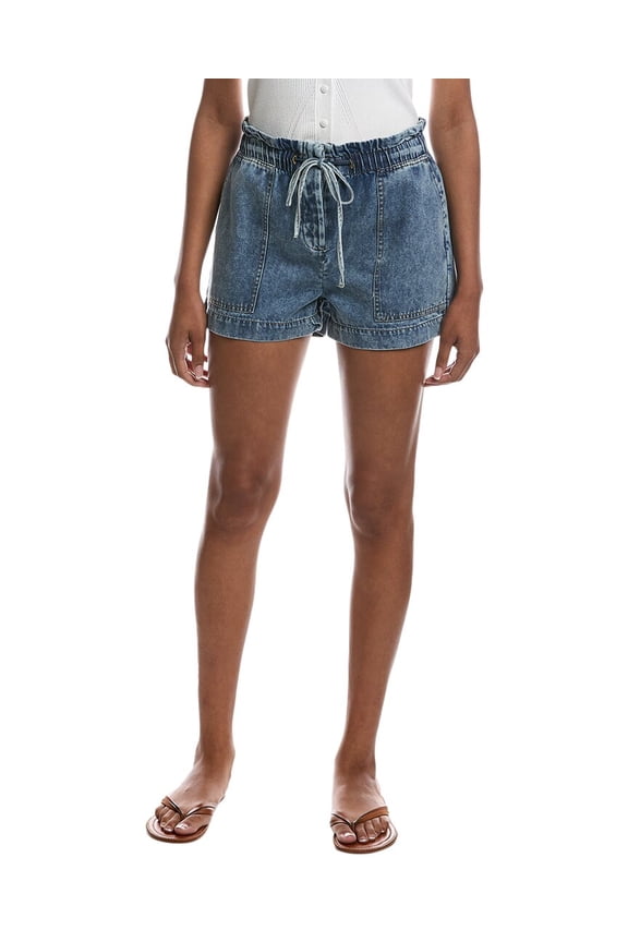 womens  Denim Short, l, Blue