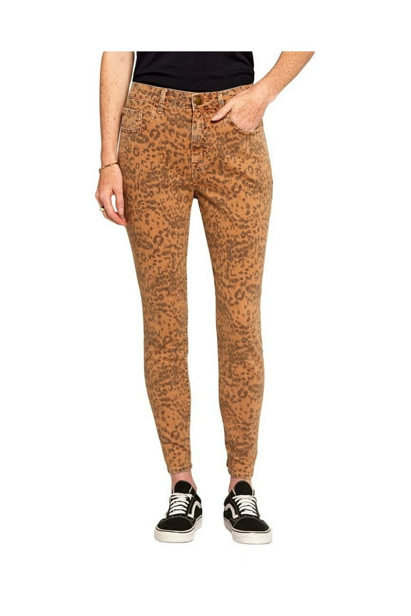 womens Stiletto Amber Leopard Skinny Jean, 25
